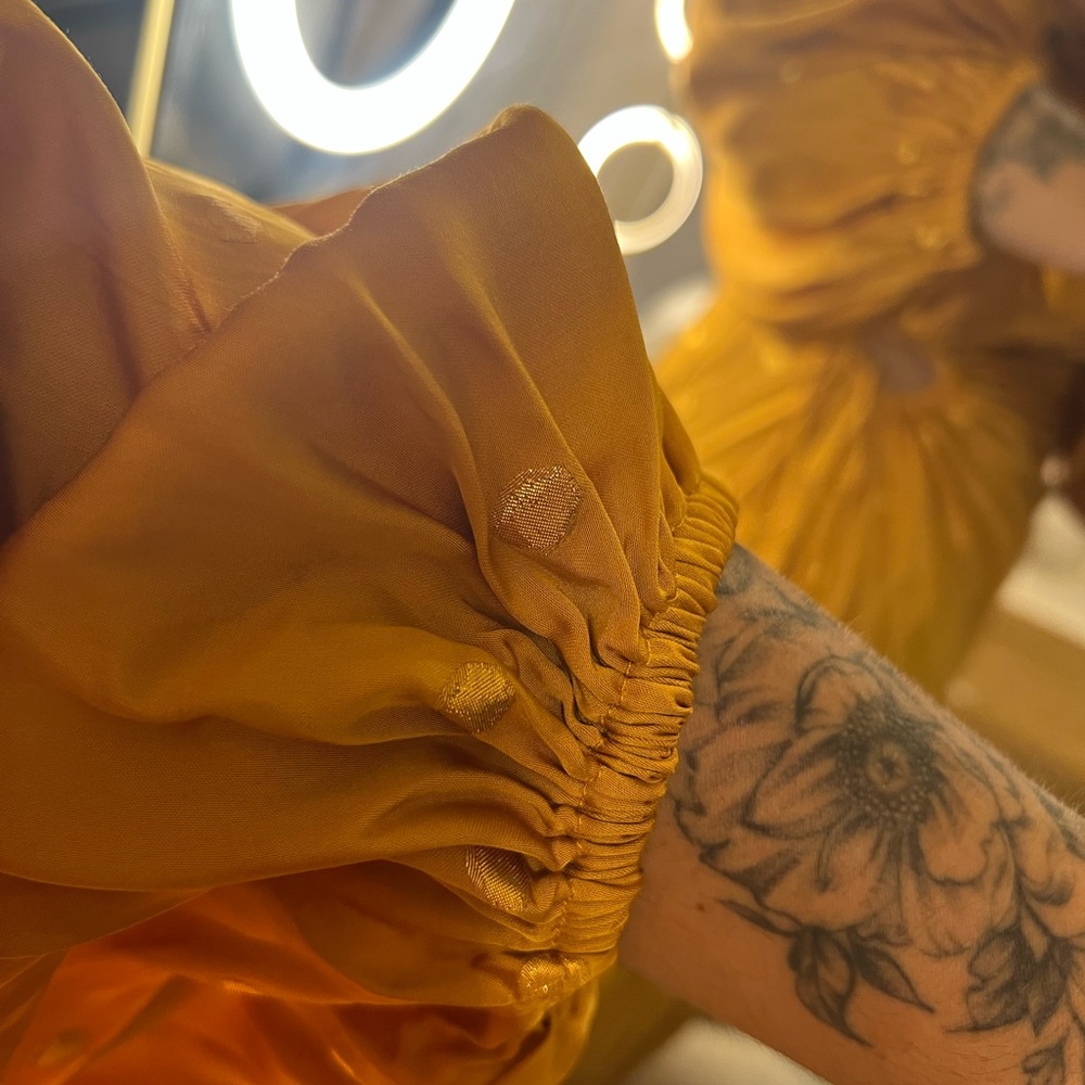 FARM Rio Mustard Long Sleeve Dress - Picture 6 of 13